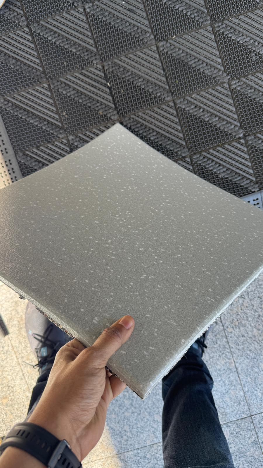 Grey Smooth Rubber GYM Flooring