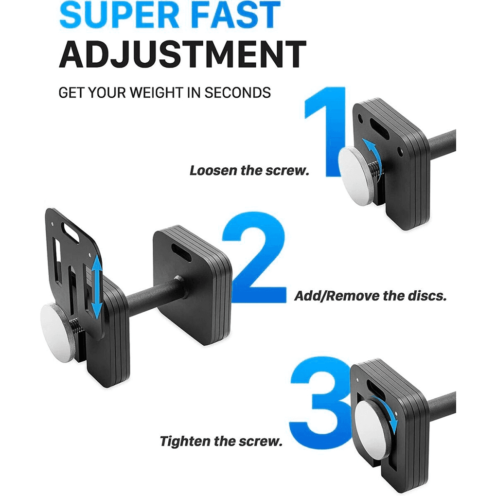 Adjustable Square Dumbbells Pair