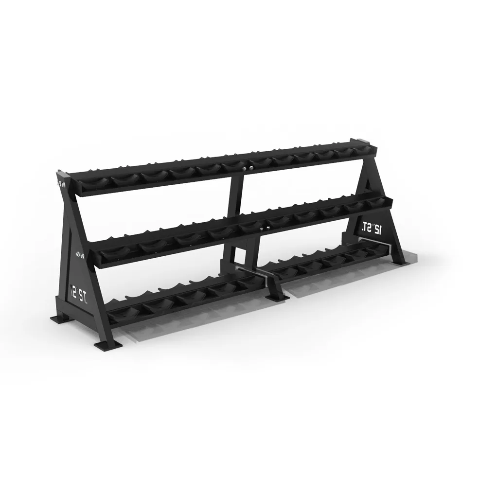 Dumbbell Rack 3 Tier With Round Dumbbell Set